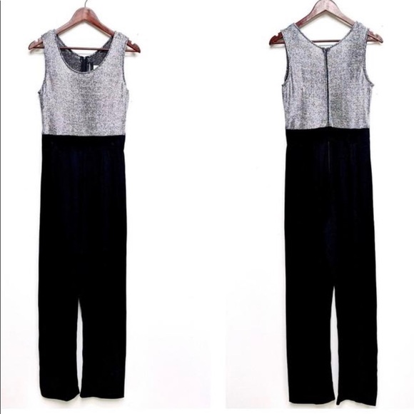 black and silver jumpsuit